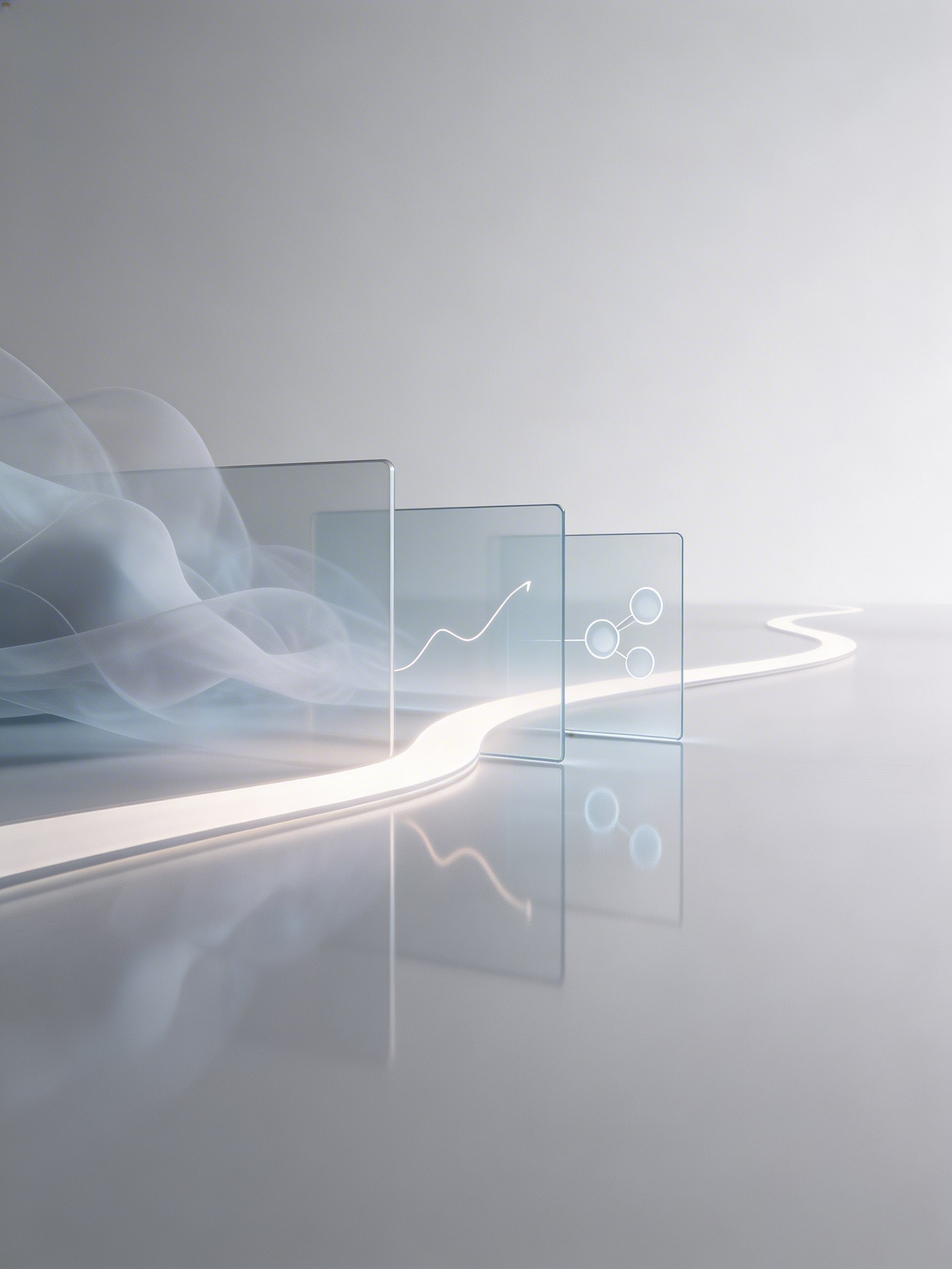 Интерфейсная сцена стратегического роста рекламы с маршрутами развития, приоритетами и сигналами масштаба